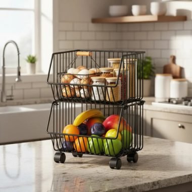 Organizador Frutas Verduras Cocina 2 Canasto Cesto - Uh
