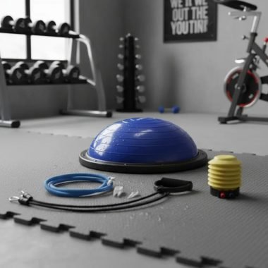 Bosu Media Esfera Balance Equilibrio + Inflador Y Bandas -uh