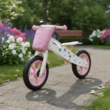 Chivita / Bicicleta De Madera Para Niños Rosada