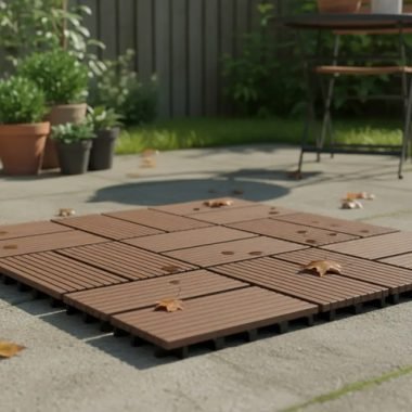 Piso Deck Wpc Encastrable Color Madera - 30x30cm - Uh