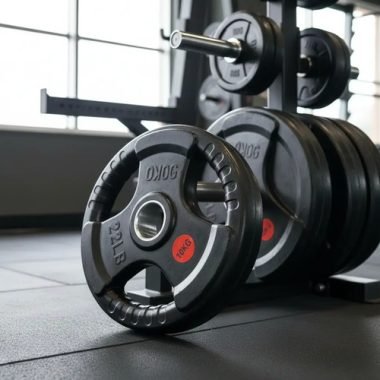 Disco Olimpico De Hierro Engomado Con Agarres 10kg - Uh