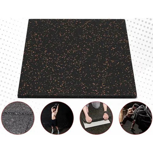 Piso De Goma Caucho Gimnasio Crossfit 1m X 1m X 1.5cm - Uh - Imagen 2