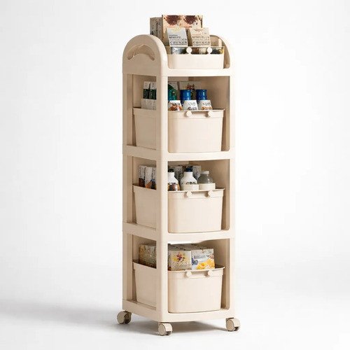 Estantería Cocina O Baño Moderno Con Ruedas 4 Niveles - Uh
