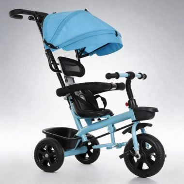 Triciclo Para Niños Con Volante Capota Pedales Canasto - Uh