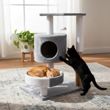 Rascador Para Gatos Con Cucha Y Cama