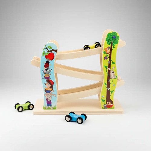 Pista De Autos De Madera / Juguete - Imagen 2