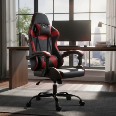 Silla Gamer Universo Hobby, Giratoria Y Ajustable Color Rojo Material Del Tapizado Cuero Sintético