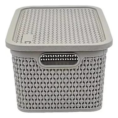 Caja Organizadora Plastica Simil Ratan Mediana - Uh