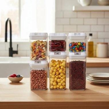 Frascos Organizadores Comida Tupper Hermeticos Set X 6 - Uh
