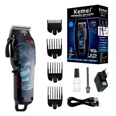 Cortadora De Pelo Kemei Km-2616 Inalámbrica Negro Profesional