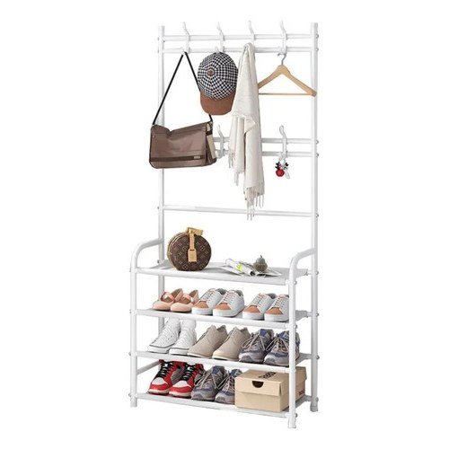 Zapatera Perchero Organizador Multifuncional 4 Estantes - Uh - Imagen 3
