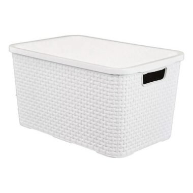 Caja Organizadora Plastica Simil Ratan Mediana - Uh