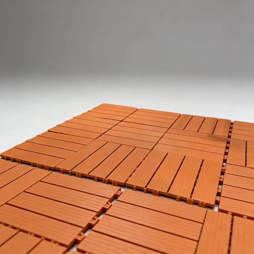 Piso Deck Wpc Encastrable Marrón Claro - 30x30cm - Uh - Imagen 4