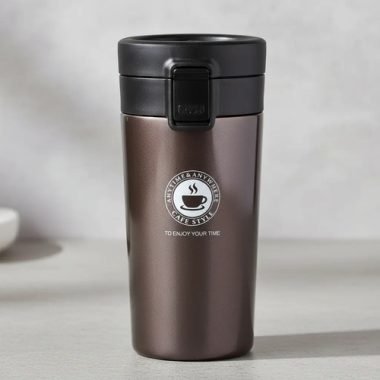 Vaso Taza Térmico Botella 380ml Tapa Abre Facil Cafe Te