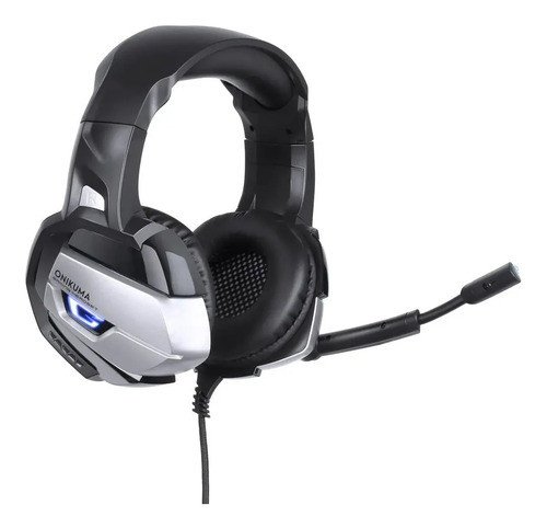 Auriculares Gamer Onikuma K5 Black Y Grey Con Luz Led - Imagen 3