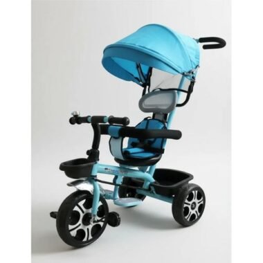 Triciclo Bicicleta Bebes Con Capota Pedales Canasto - Uh