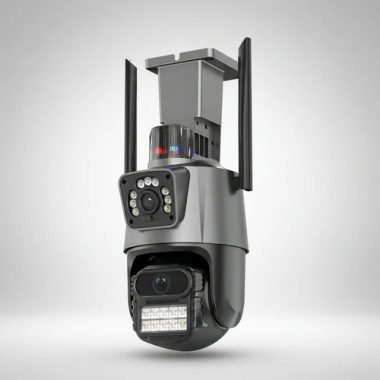 Camara Ptz Ip Inalambrico Doble Lente Exterior 6mp 4x Epa Color Gris Oscuro