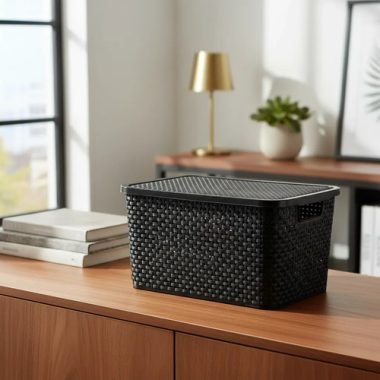 Caja Organizadora Plástica Simil Ratan 7lts - Universo Hobby