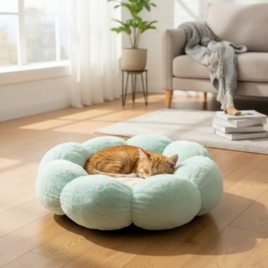 Cama / Cucha Forma Flor Para Gato Y Perro (40cm) Universo H