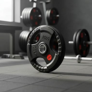 Disco Olimpico De Hierro Engomado Con Agarres 15kg - Uh