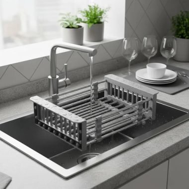 Secaplatos Extensible Para Bacha Escurridor Frutas Cocina Xl
