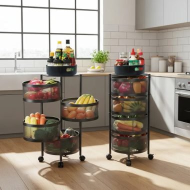Carro Organizador Canastos 4 Estantes Cocina Baño Ruedas -uh