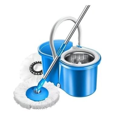 Balde Trapeador Centrifugo Acero Giratorio 360º + 2 Mopas