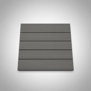 Piso Deck Wpc Encastrable Gris Oscuro - 30x30cm - Uh