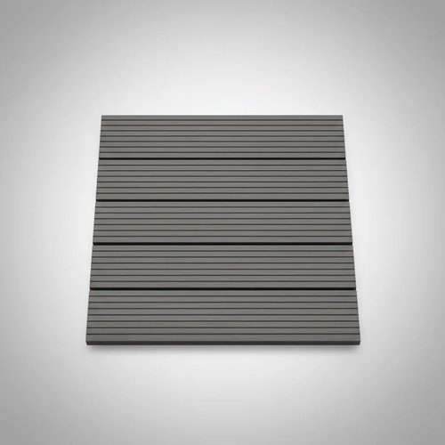 Piso Deck Wpc Encastrable Gris Oscuro - 30x30cm - Uh