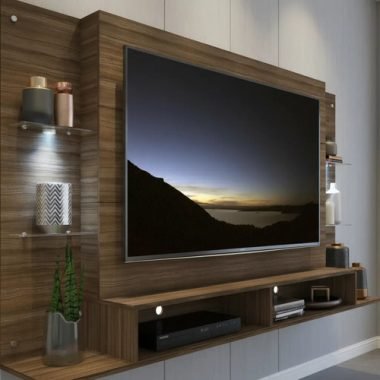 Rack Panel Modular Tv Hasta 60 Con Estantes Y Luces Led - Uh