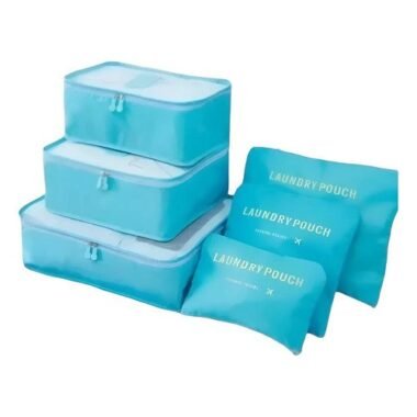 Organizador Kit Viajero (6 Und) Color Celeste