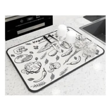 Alfombrilla Absorbente Seca Platos Vasos Cocina 30cm X 40cm