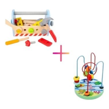 Caja De Herramientas Para Niños + Laberinto Didáctico
