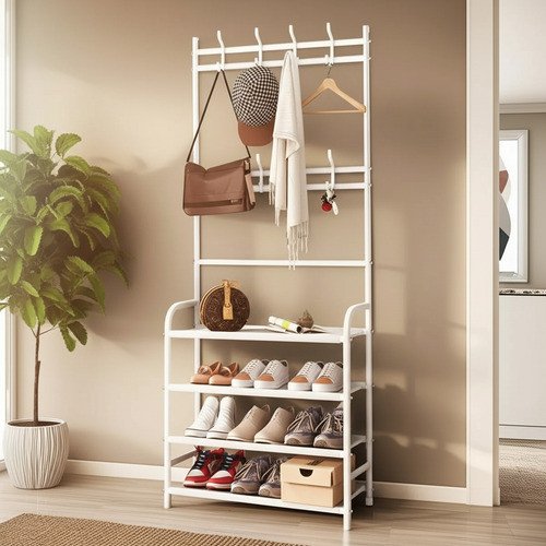 Zapatera Perchero Organizador Multifuncional 4 Estantes - Uh - Imagen 2