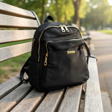 Mochila De Dama Cierres Dorados