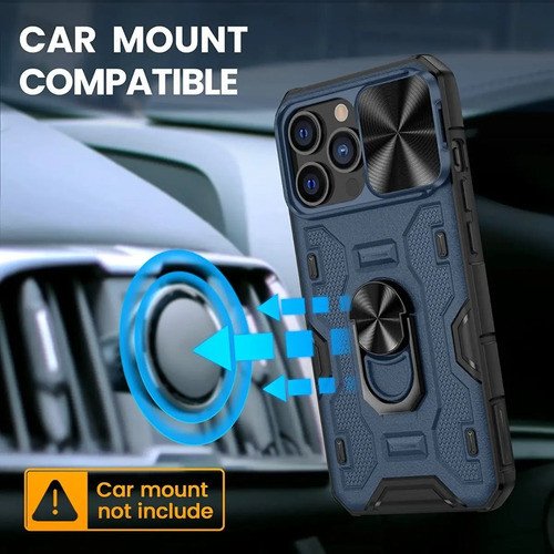 Funda iPhone 13 Mini Cubierta Deslizante Cámara Y Anillo - Imagen 3