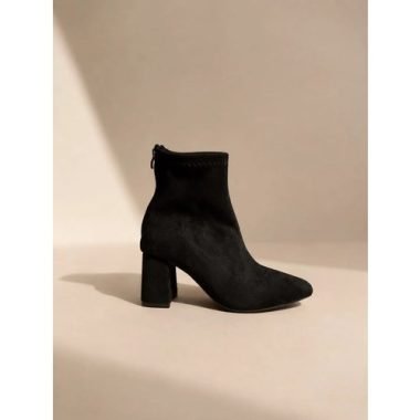 Botines Taco Gamuza Mujer Nash Tinto.uy