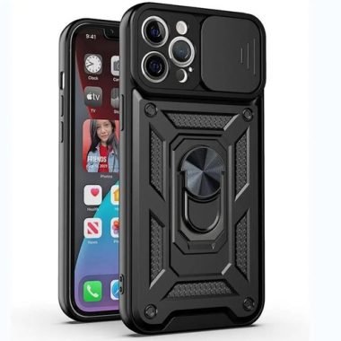 Funda iPhone 14 Plus Cubierta Deslizante Cámara Y Anillo