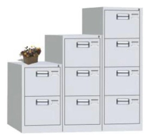 Cajonera Fichero Metalico Archivador Gris 4 Cajones - Uh - Imagen 2