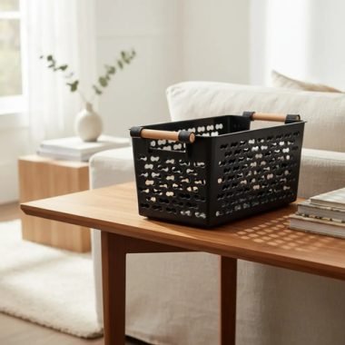 Caja Cesto Organizador Calado Baño Cocina Dormitorio Diseño
