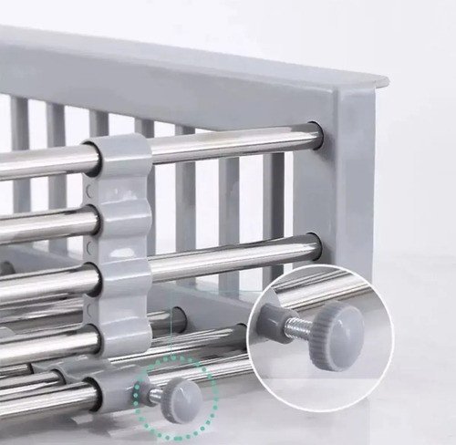 Secaplatos Extensible Para Bacha Escurridor Frutas Cocina Xl - Imagen 4