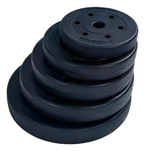Pesas Discos Revestidos Barras Mancuernas Crossfit 10kg - Imagen 3