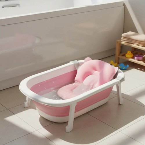 Bañito Bebe Plegable + Colchón Baby Splash - Imagen 2