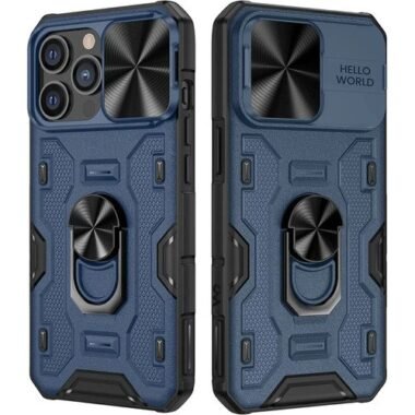 Funda iPhone 14 Cubierta Deslizante Cámara Y Anillo