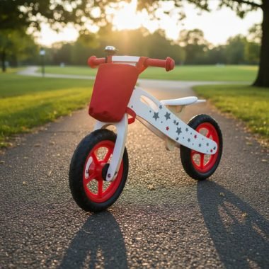 Chivita / Bicicleta De Madera Para Niños Roja