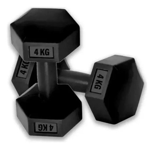 Mancuerna 4kg Revestida Pvc Pesa Fitness - Uh - Imagen 2