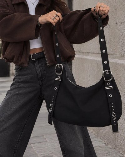 Bolso Cartera Libra Para Mujer Cuerina Con Tachas Tinto.uy