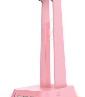 Soporte Para Audifonos Onikuma Rosa Con Multipuerto Usb - Uh